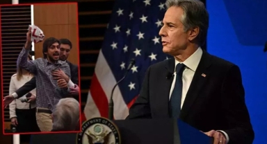 Blinken'a Gazze protestosu