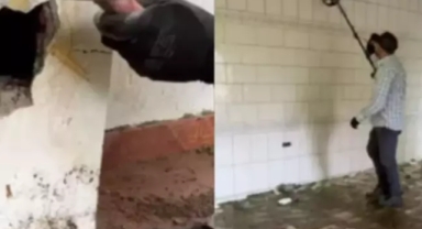 Terk edilmiş harabe evde gizli hazine buldu