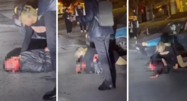 Trans birey yabancı uyruklu şahsı feci şekilde dövdü