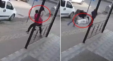 Yolda yürüyen genç kıza yumruklu saldırı