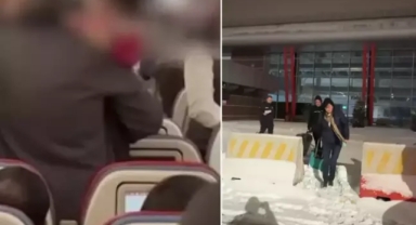 3 kadının karıştığı kavga uçağa acil iniş yaptırdı 