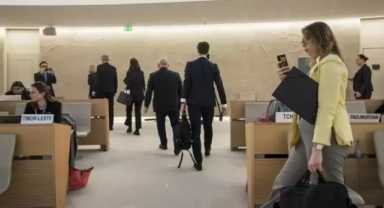 Rusya'nın BM Konseyi'ndeki konuşması protesto edildi