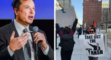 ABD'de çalışanlar Musk'ı protesto etti