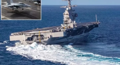 ABD'ye ait savaş jeti uçak gemisinden denize düştü