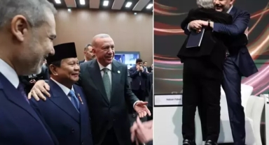 Bakan Fidan görür görmez sarıldı 