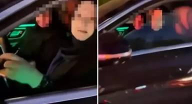 Çakarlı araç kullanan kadın pes dedirten savunma 