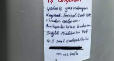 İstanbul'un göbeğinde asılan ilan yürek burktu