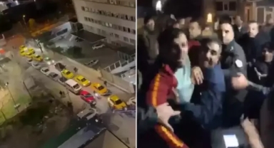 Onlarca taksici sopalarla öğrenci yurdunu bastı