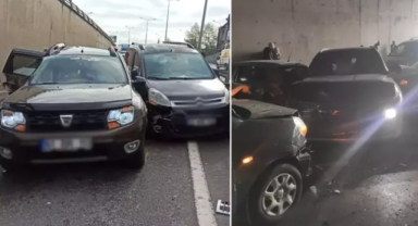 Trabzon'da 25 araç birbirine girdi