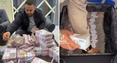 Balya balya paraları TikTok'ta sergilediler