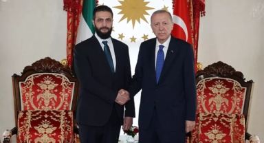 Erdoğan ile Şara Dolmabahçe'de bir araya geldi