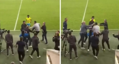 Eski Galatasaraylı kupa finalinde kavga etti