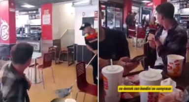 Fast-food restoranında skandal