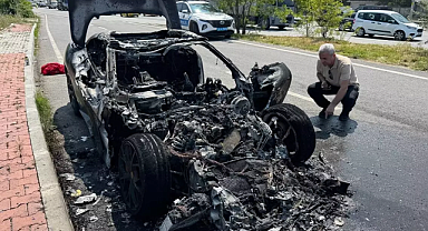 O araç Beşiktaş başkanının oğlunun çıktı