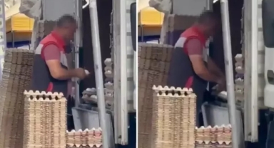 Pazarda skandal görüntü