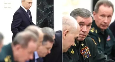 Putin heyeti aynı masa etrafında toplamış 