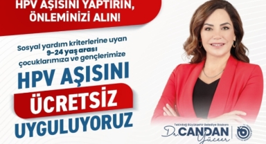 TEKİRDAĞ BÜYÜKŞEHİR BELEDİYESİ’NDEN GENÇLERİ KANSERE KARŞI KORUYAN ÖNEMLİ AŞI UYGULAMASI