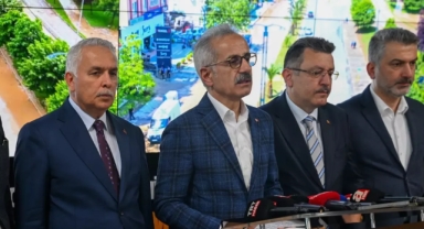  Bakan Uraloğlu selin vurduğu Trabzon'a gitti