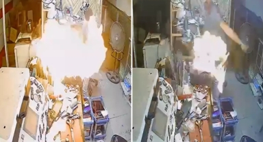 Cep telefonu bomba gibi patladı