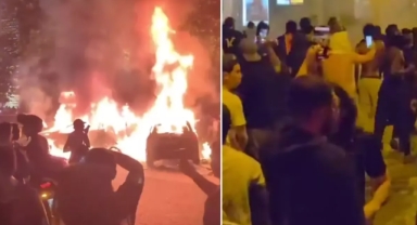 Devler ligi zaferi şehri yangın yerine çevirdi 