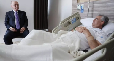 Erdoğan'dan Hasan Basri Yalçın'a hastanede ziyaret