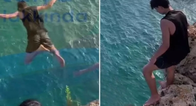 Falezlerden ölüme böyle atladı