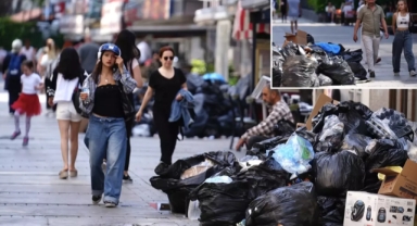 Grev İzmir'i dev bir çöp yığınına çevirdi