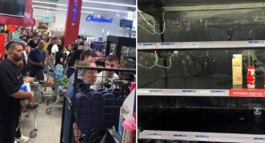 Halk misilleme korkusuyla soluğu marketlerde aldı 