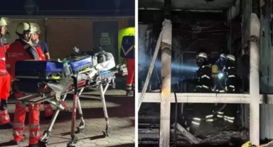  Hamburg'daki hastanede yangın