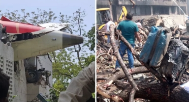 Hindistan'da düşen uçağın enkazından ilk bilanço