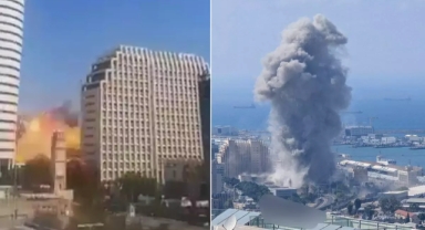 İran'ın Hayfa'yı vurduğu an