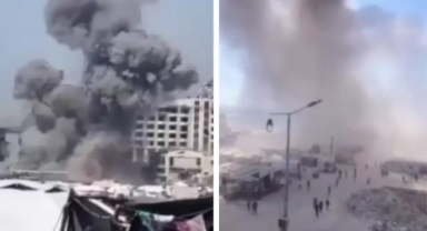 İsrail Gazze'de plajı bombaladı