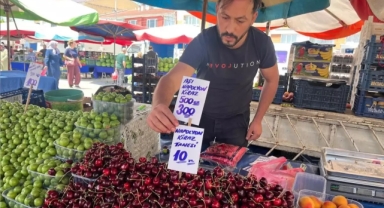  Kiraza 'Tanesi 10 TL' etiketi yazan pazarcı konuştu