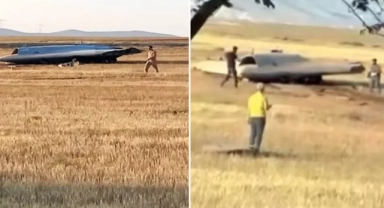 Konya'da İHA tarlaya acil iniş yaptı