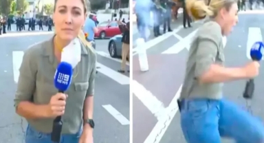 Los Angeles'ta polisten gazeteciye plastik mermi