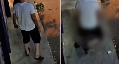 Sokak ortasında köpeğe tecavüz