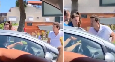 Ünlü oyuncu trafikte tartıştığı şoföre küfürler savurdu 