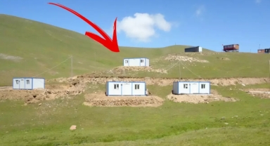 Yaylayı bir gecede konteyner ile doldurdular