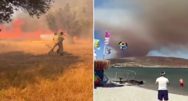 Çeşme ve Urla'da yangın