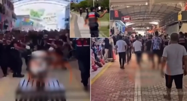 Jandarmanın kafasında sandalye kırdılar