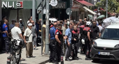 Kadın polise tekme attı ortalık karıştı