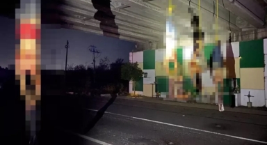 Otoyolda korkunç manzara