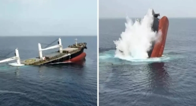 Yemen'deki Husiler 2 büyük kargo gemisini batırdı