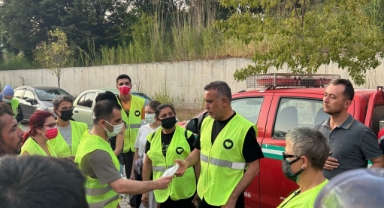 Haluk Levent ve AHBAP Gönüllüleri, Çanakkale Orman Yangınında Müdahaleye Destek Verdi