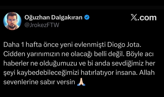 Jrokez Lakaplı Oğuzhan Dalgakıran’dan Ölümünden Önce Dikkat Çeken Paylaşım