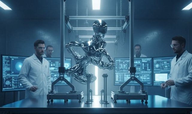 Almanya'dan Cıva Gibi Şekil Değiştirebilen Sıvı Metal Robotlar