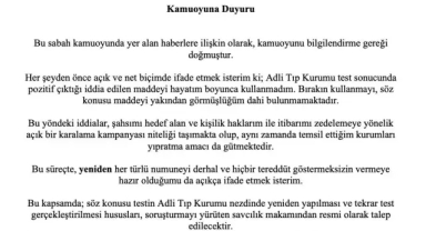 Uyuşturucu Testi Pozitif Çıkan Sadettin Saran'dan İlk Açıklama