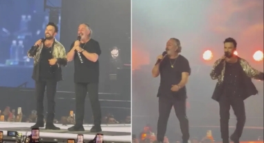 Tarkan ve Cem Yılmaz Düet Sahneden Zıplayarak İndi!