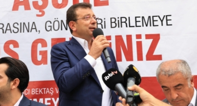 Ekrem İmamoğlu aşure lokmasına ortak oldu