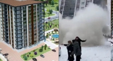 Malatya'da depreme dayanıklı diye satılan bina böyle çöktü